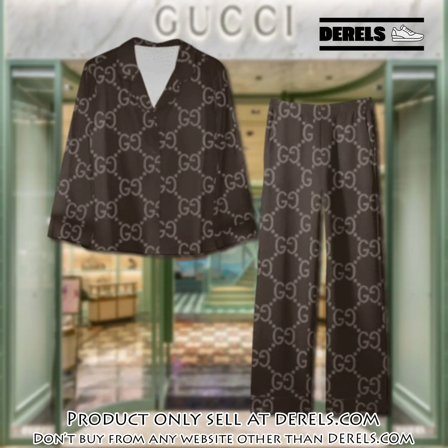 Trending luxury gc satin pajama set pjs1064 dr3444108